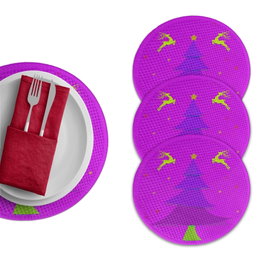 Hermia Set de 4 Salvamanteles Individuales Multicolor, 37 cm